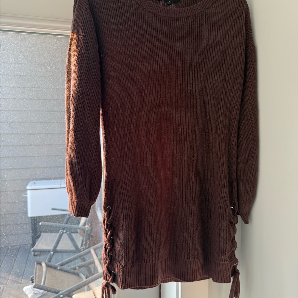 Lulu's Brown Crew Neck Sweater